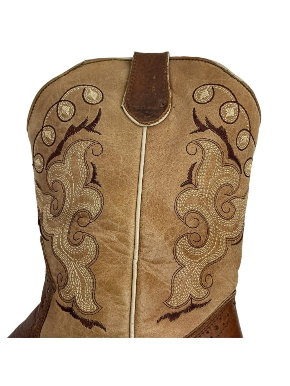 Soto Boots Western Broad Square Toe Embroidered Leather Cowboy Work Boots Mens B - Picture 8 of 13